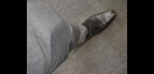 Wanking with colleagues jacket and cuming on her shoes